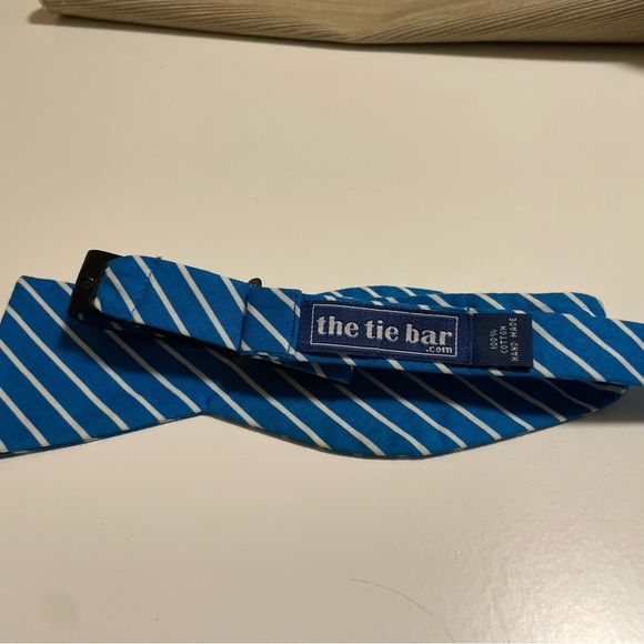 Blue Striped Bow Tie from the Tie Bar - Picture 2 of 3